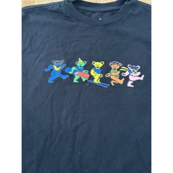 Teton Gravity Research Grateful Dead Black Long Sleeve Small Dancing Bears Shred - Picture 4 of 12